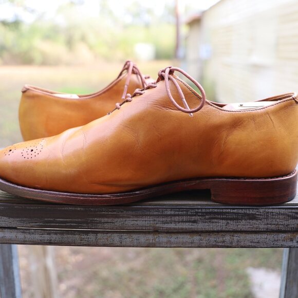 Allen Edmonds MacKenzie 10-D Tan Wholecut Mens Dress Shoes - Picture 7 of 13